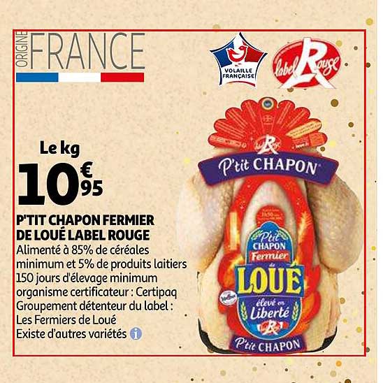 p'tit chapon fermier de loué label rouge