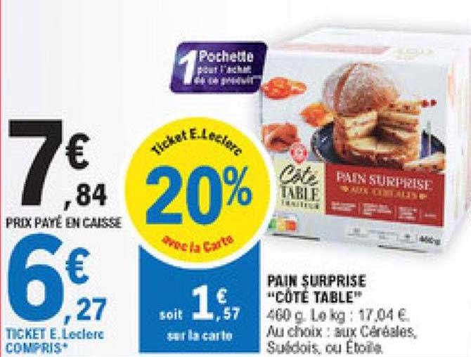 Pain Surprise "côté Table"