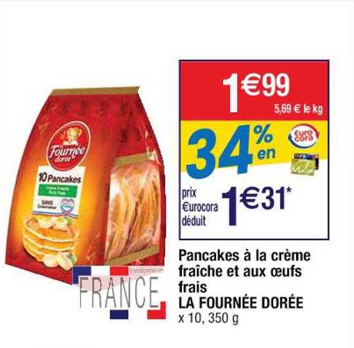 pancakes à la crème fraîche et aux oeufs frais la fournée dorée