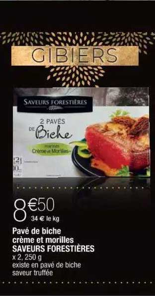 pavé de biche crème et morilles saveurs forestières