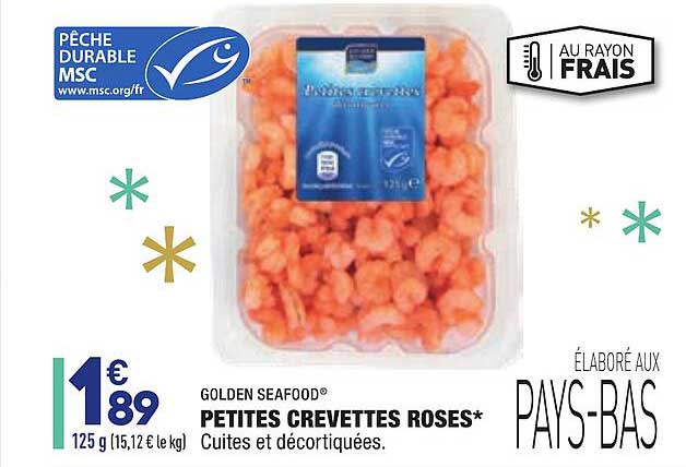 petites crevettes roses golden seafood