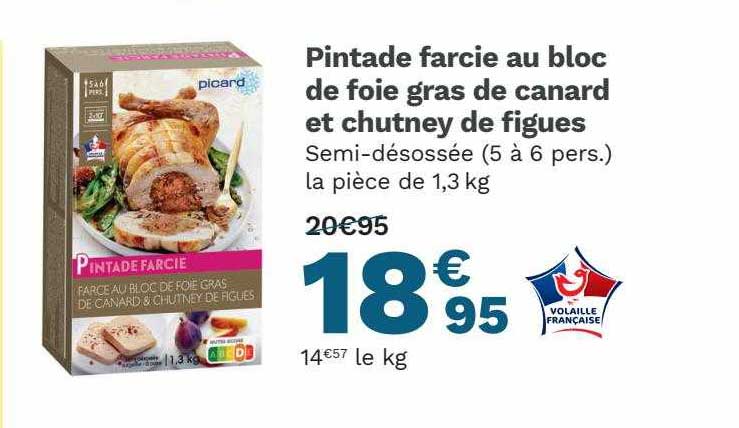 Pintade Farcie Au Bloc De Foie Gras De Canard Et Chutney De Figues