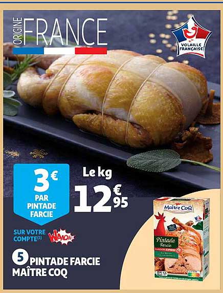 pintade farcie maître coq