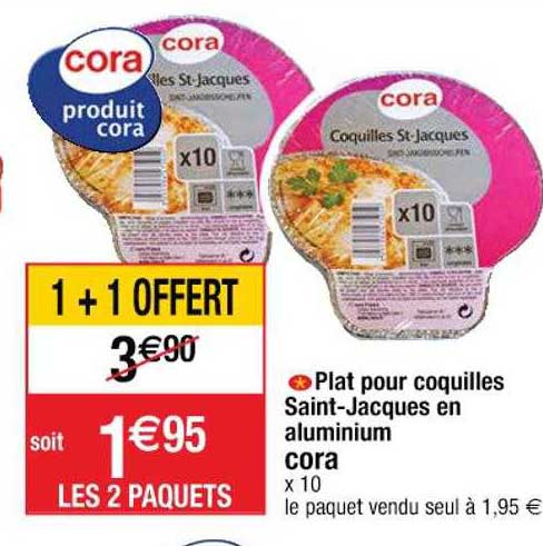 plat pour coquilles saint-jacques en aluminium