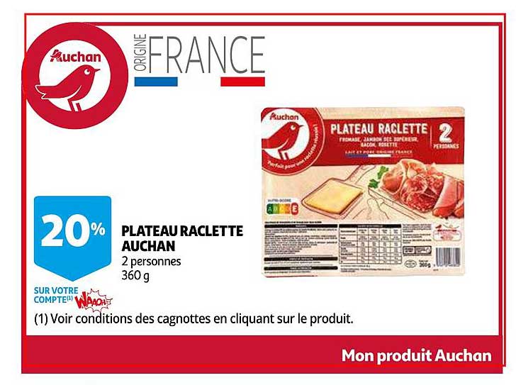 Plateau Raclette Auchan