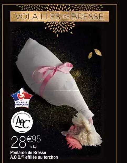 poularde de bresse a.o. c. effilée au torchon