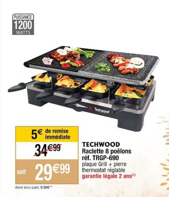 raclette 8 poêlons techwood