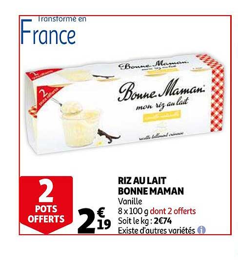riz au lait bonne maman