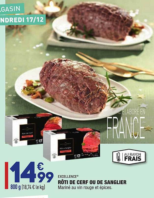 rôti de cerf ou de sanglier excellence