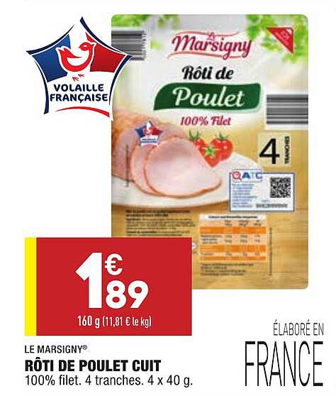 Rôti De Poulet Cuit Le Marsigny