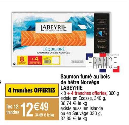 Saumon Fumé Au Bois De Hêtre Norvège Labeyrie