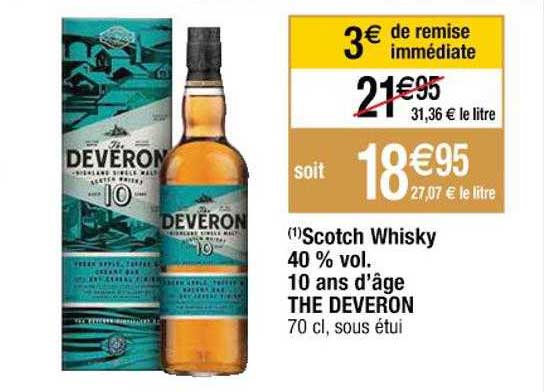 scotch whisky 40% vol. 10 ans d'âge the deveron