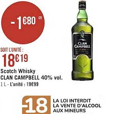 scotch whisky clan campbell 40% vol.