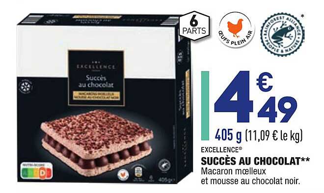 succès au chocolat excellence