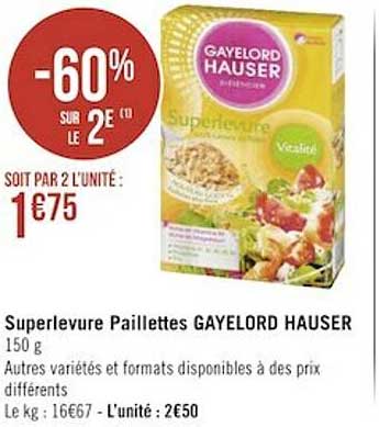 superlevure paillettes gayelord hauser