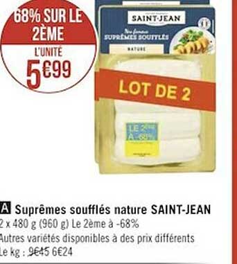 suprêmes soufflés nature saint-jean