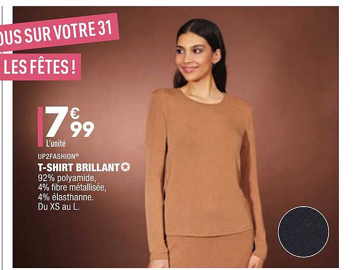 t-shirt brillant up2fashion