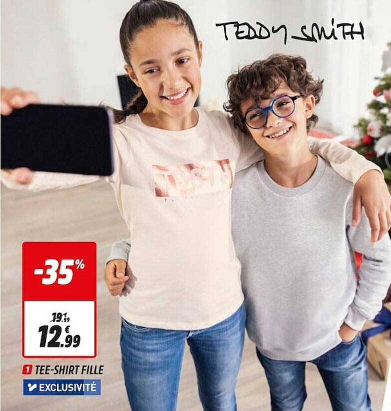 tee-shirt fille teddy smoth