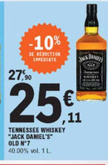 tennessee whiskey "jack daniel's" old n°7