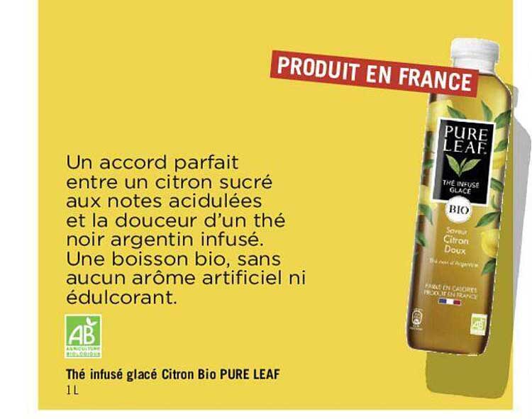 Thé Infusé Glacé Citron Bio Pure Leaf
