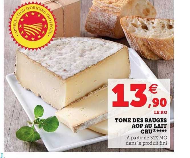 tome des bauges aop au lait cru