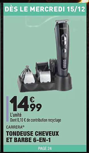 Tondeuse Cheveux Et Barbe 6-en-1 Carrera