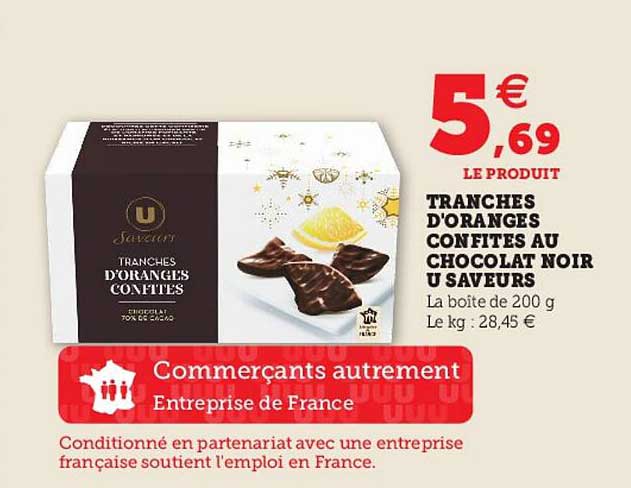 Tranches D'oranges Confites Au Chocolat Noir U Saveurs