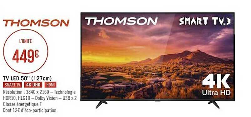 Tv Led 50" (127cm) Thomson