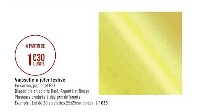 vaisselle à jeter festive