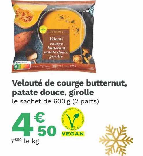 velouté de courge butternut, patate douce, girolle