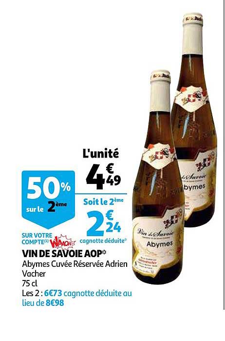 Vin De Savoie Aop Abymes Cuvée Réservée Adrien Vacher