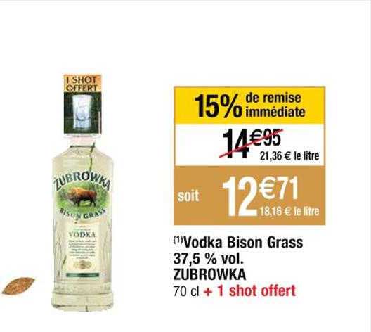 vodka bison grass 37,5% vol. zubrowka