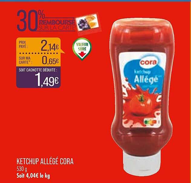 Ketchup Allégé Cora
