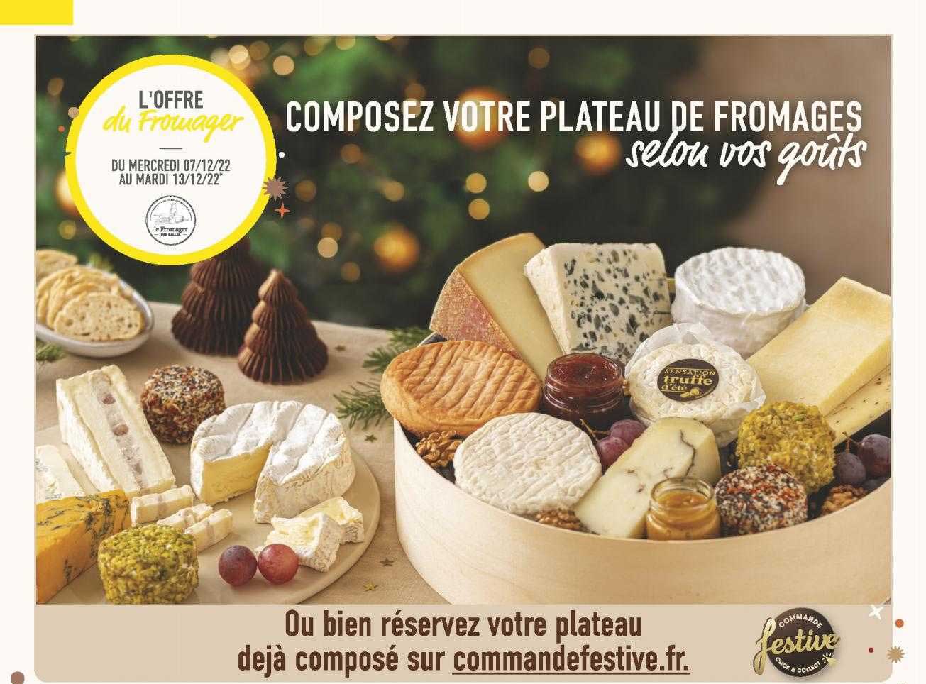 plateau de fromages selon vos goûts