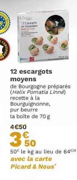 12 escargots moyens