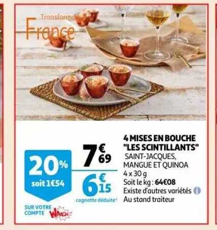 4 mises en bouche "les scintillants"