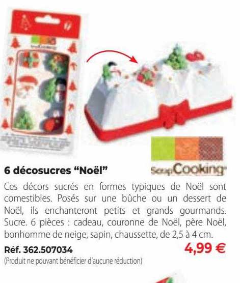 6 Décosucres "noël"