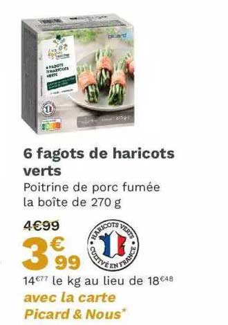6 fagots de haricots verts