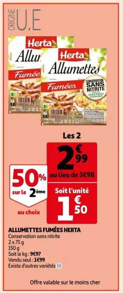 Allumettes Fumées Herta