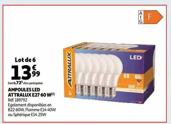 Ampoules Led Attralux E27 60w