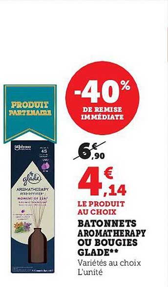 Bâtonnets Aromatherapy Ou Bougies Glade