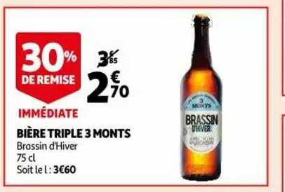 bière triple 3 monts brassin d'hiver