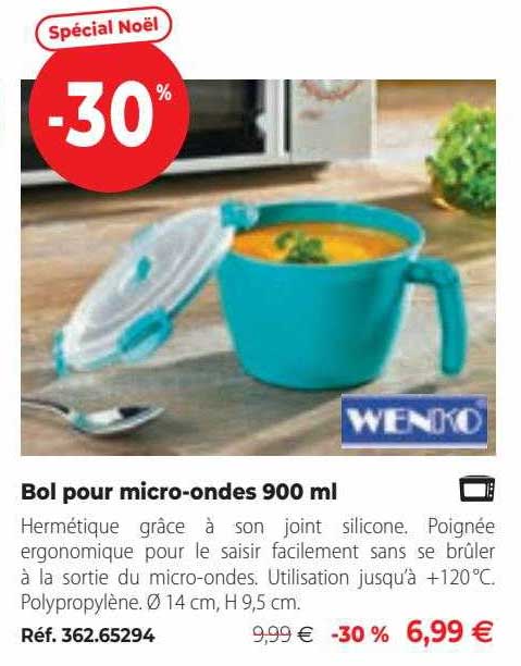 bol pour micro-ondes 900ml wenko