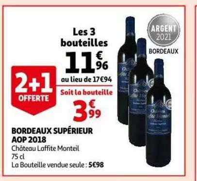 bordeaux supérieur aop 2018 château laffite monteil