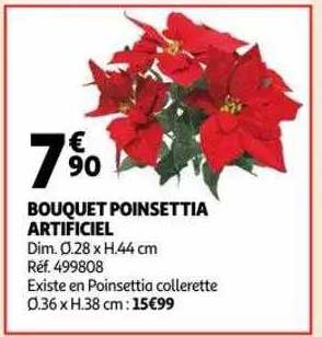 bouquet poinsettia artificiel