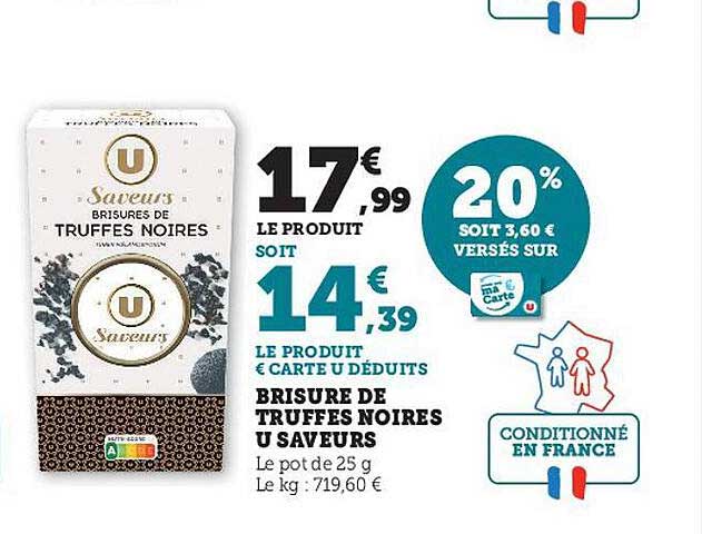 brisure de truffes noires u saveurs