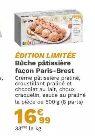 bûche pâtissière façon paris-brest