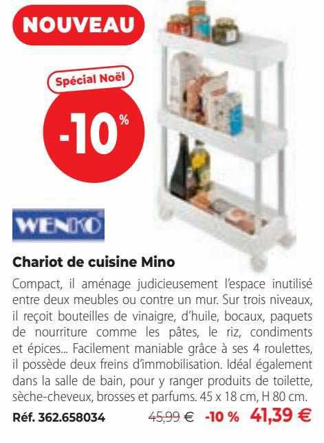 chariot de cuisine mino wenko