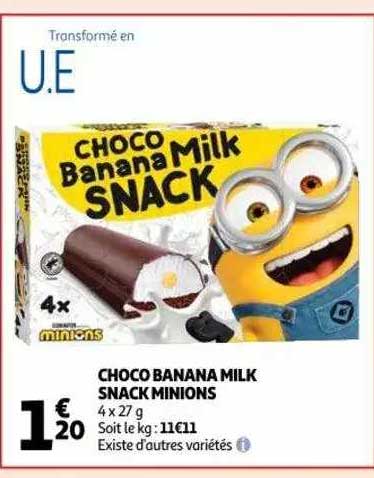 choco banana milk snack minions