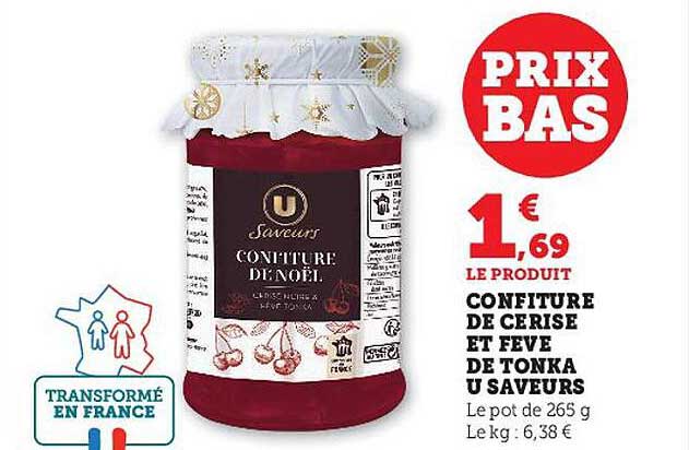 confiture de cerise et fève de tonka u saveurs